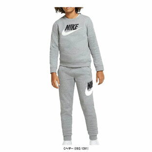 NIKE（ナイキ）YTH NSW クラブ+ハイブリッド L/S クルー 2 パンツ 上下セット（CV9297/CJ7863）（スポーツ/トレーニング/スウェット/セットアップ/クルーネック/裏起毛/子供用/ジュニア/キッズ）の画像