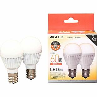 【節電対策】 アイリスオーヤマ LED電球 E17 広配光 60W 形相当 電球色 2個セット LDA6L-G-E17-6T6-E2Pの画像