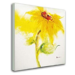 絵画 壁掛け ひまわり 向日葵の絵 75cm ヒマワリの抽象画花柄の壁掛けアート風水 売れ筋 夏向き 黄色 yellowの画像