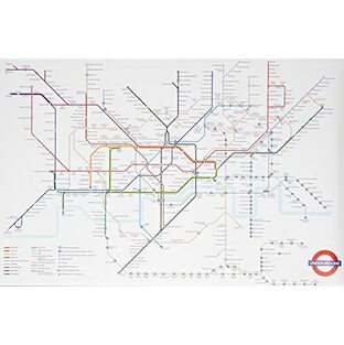 トライエックス ポスター ロンドン地下鉄マップ カラー 61×91.5cm GN-0869の画像