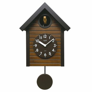 【 送料無料 あす楽 】 父の日 母の日 鳩時計 はと時計 ハト時計 掛け時計 柱時計 北欧 さんてる おしゃれ レトロ アンティーク ブラウン 日本製 木製 振り子 カッコー ナイトセンサーの画像