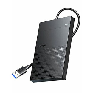 UGREEN 2.5 インチ hdd ケース 2.5インチ HDD/SSD 外付けケース USB3.0 UASP対応 5Gbps高速転送 ハードディスクケース SATA III 9.5mm 7mm HDD/SSD対応 工具不要 USB-A ケーブル一体の画像