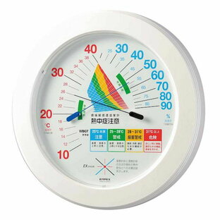 エンペックス気象計 環境管理温・湿度計 熱中症注意の画像
