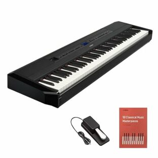 ヤマハ 電子ピアノ P-525B Pシリーズ 88鍵盤 木製鍵盤 本格的タッチ感 コンパクト 持ち運び アプリ ブラックの画像