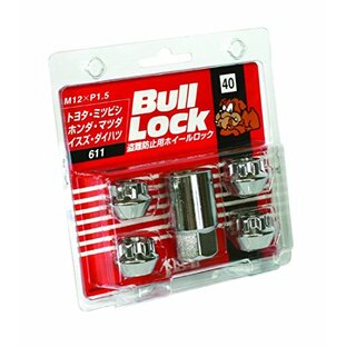 協栄産業(Kyoei Sangyo) ホイールロックナット Bull Lock [ 貫通タイプ 17HEX ] M12 x P1.5 [ 個数:4P ] [ 品番 ] 611-17の画像