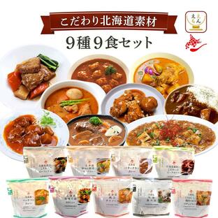 敬老の日 レトルト食品 惣菜 おかず 北海道 素材 ９種9食 セット 南華園 常温保存 洋食 中華 お惣菜 お取り寄せ 備蓄 2024 内祝い お礼 ギフトの画像