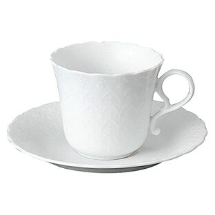 NARUMI(ナルミ) シルキーホワイト コーヒーカップ&ソーサー（1客） ボーンチャイナ 9968-6593の画像