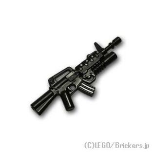 レゴ カスタムパーツ アサルトライフル M16SB：ブラック | lego 互換 ミニフィギュア 人形 ミリタリー 武器 銃 ライフルの画像