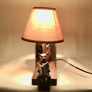 ブラケットライト 勤勉親子CATウォールランプ ミラー付き猫のライト  壁掛け照明 壁掛けねこライト 高さ36cm  送料無料の画像