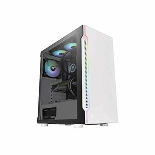 Thermaltake H200 TG RGB Snow Edition ミドルタワー型PCケース 強化ガラス フロントLEDバー搭載 CA-1M3-00M6WN-00 CS7633の画像