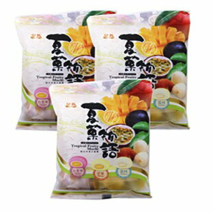トロピカルフルーティ餅（パッションフルーツ、マンゴー、ライチ）ミックスフレーバー 4.2オンス (3パック) Tropical Fruity Mochi (Passion Fruit, Mango, lychee) Mixed flavors 4.2 oz (3 Packs)の画像