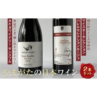 やまがたの日本ワイン 5星と4星ワイナリーの赤 辛口 お酒 赤ワイン フルボディ ワイナリー 山形県産 F2Y-3204の画像