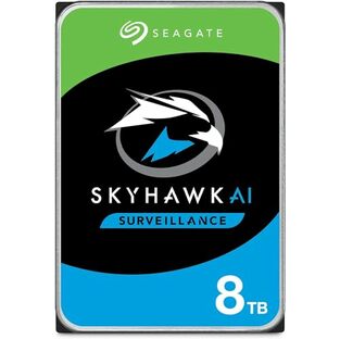 Seagate SkyHawk AI 3.5インチ 【データ復旧 3年付】 8TB 内蔵 ハードディスク HDD CMR 5年保証 6Gb/S 256MB 7200rpm ネットワーク 監視 カメラ ビデオレコーダー ST8000VE001の画像