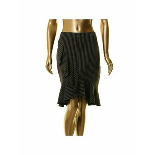 SUPPLY & DEMAND Womens Black Zippered Knee Length Wear To Work Hi-Lo Skirt 6 レディースの画像