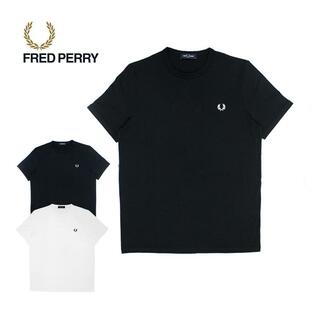 FRED PERRY フレッドペリー 半袖 Tシャツ トップス クルーネック M3519 100 102 U78 メンズ レディースブラック 黒 ホワイト 白 カジュアル 母の日の画像