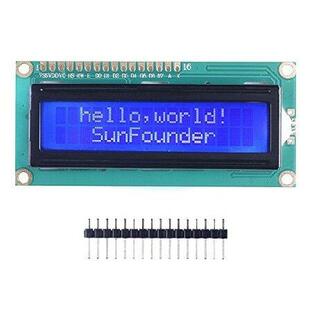 SunFounder LCD1602 Module with 3.3V Backlight Compatible with Arduino R3 Mega2560 Raspberry Pi 16x2 Character White on Blue Backgroundの画像