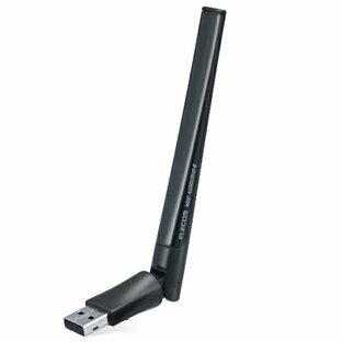 エレコム｜ELECOM WiFi 無線LAN 子機 433Mbps + 150Mbps USB2.0 高速 アンテナ【 Windows11 Mac 】動作検証済 ブラック WDC-433DU2H2-B [Wi-Fi 5(ac)][WDC433DU2H2B]の画像