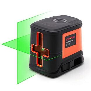 DOVOH 2ライン グリーン レーザー墨出し器 usb充電式 クロスラインレーザー小型 緑色レーザーレベル デュアル・レーザー自動補正 傾斜モの画像