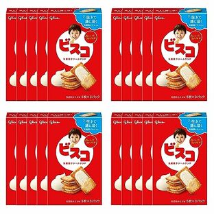 江崎グリコ 【ビスコ】 15枚×20個 ビタミンB1・B2・D カルシウム 食物繊維 ビスケット クッキー お菓子 おかし 個包装の画像