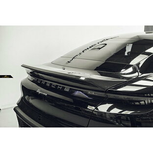 【FUTURE DESIGN 正規品】Porsche ポルシェ Taycan タイカン リア スポイラー 本物Drycarbon ドライカーボン エアロ カスタム FDGTの画像
