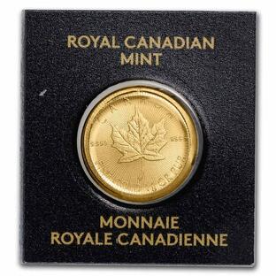 [保証書付き] (新品) カナダ「メイプルリーフ」純金 1グラム 金貨・保証番号付きの画像