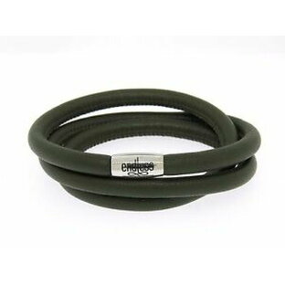 【送料無料】ジュエリー・アクセサリー ナインエンドレスグリーントリプルレザーブレスレットスチールロックneuf interminable vert triple cuir bracelet acier verrou 57cm191cm 1210257の画像