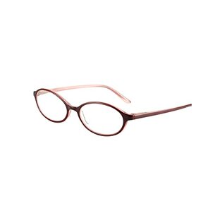 ハックベリー シニアグラス おしゃれな老眼鏡 度数 +1.00 表面が茶系、裏面がピンク系のお洒落 かわいいい 老眼鏡 P158S-1の画像