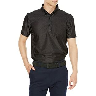 [ミズノ] 【Amazon.co.jp限定】ゴルフウェア アイスタッチ ポロシャツ ボタンダウン 半袖 接触冷感 吸汗速乾 E2JAA097 メンズ ブラック Lの画像