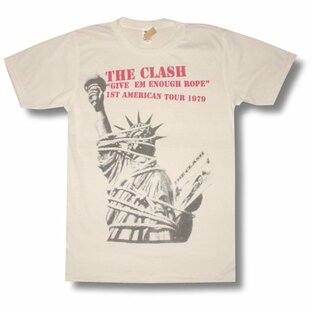 【土日も発送】 Tシャツ THE CLASH ザ・クラッシュ ロープド・リバティ ジョー・ストラマー bny 白 ナチュラルホワイトの画像