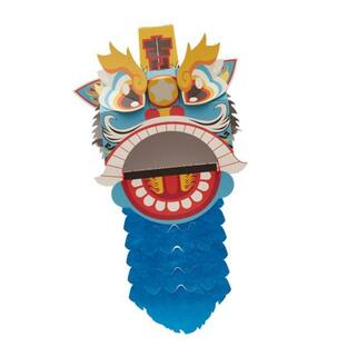 中国の春節獅子舞 DIY 工芸品キットギフト装飾おもちゃパーティー中国の新年の装飾イベント家庭用子供 , 青の画像