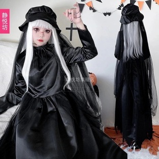 大人用ゾンビ コスプレ衣装 ハロウィン コスプレ ゴースト 花嫁 ヴァンパイア 魔女 魔法のローブの画像