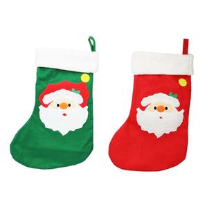 サンタフェルトソックス【カラー：2色】【クリスマスブーツ】【メール便に入る数量は１通で２個まで】大き目サイズなのでお菓子やおもちゃたっぷり入ります！の画像
