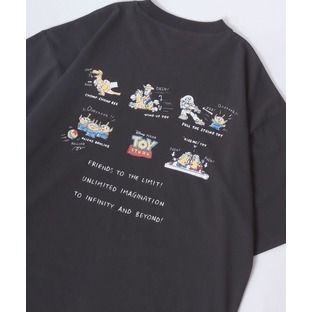 2024SS Disney PIXAR/ディズニー ピクサー トイ・ストーリー イラスト バックプリント 半袖Tシャツ レディース メンズの画像