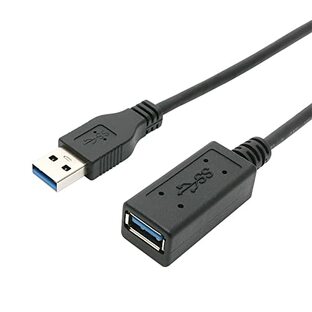 ミヨシ MCO USB3.0対応 USB延長ケーブル 2m マグネット搭載 スチールデスクなどにマグネットで固定できる 通信・充電対応 USB3.2Gen1 転送速度最大5Gbps ブラック ZUSB-EXM302/BKの画像