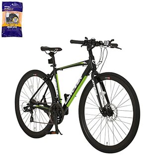【Amazon.co.jp限定】 カノーバー(CANOVER) クロスバイク 自転車 鍵 タイヤチューブセット 21段変速 ディスクブレーキ CAC-027-DC ATHENA マットブラック 63360 大の画像
