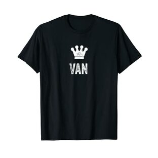Van the King / クラウン&ネームデザイン 男性用 Van Tシャツの画像