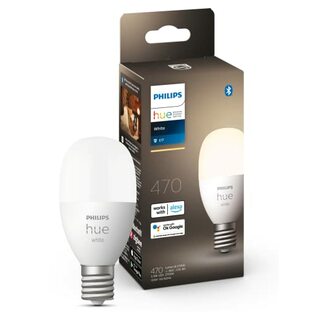 Philips Hue スマート電球 E17 40W ホワイト 1個 - フィリップスヒュー LEDライト スマートライト アレクサ対応 照明 470lm 電球色 調光 スマートホーム 間接照明 音声操作 アプリ操作の画像
