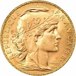 アンティークコイン コイン 金貨 銀貨 Coin, France, Marianne, Francs, 1908, Paris, MS , Gold, KMの画像