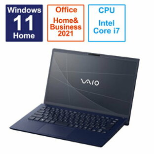 VAIO(バイオ) ノートパソコン VAIO F14 ネイビーブルー VJF14190111L ［14.0型 /Windows11 Home /intel Core i7 /メモリ：16GB /SSD：512GB /Office HomeandBusiness /日本語版キーボード /2023年6月モデル］ VJF14190111Lの画像