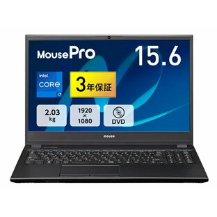 マウスコンピューター L5I7U01BKBBAW101DEC-BPQD ノートPC MousePro L5-I7U01BK-B-BPQD (Core i7-1255U/ 16GB/ SSD512GB/ DVDマルチ/ Win11 Pro/ 15.6型/ 解像度1920x1080/ 3年保証)の画像