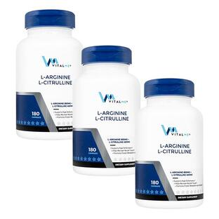 バイタルミー L-アルギニン&L-シトルリン180錠 3本 VitalMe L-Arginine L-Citrulline 日時指定不可の画像