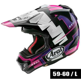 【送料サービス】ARAI Vクロス4 ヘルメット ”バトル”パープル /59-60(L)サイズの画像