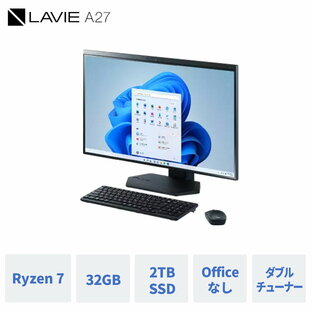 【6/29-DEAL10%+2%】【国内生産・公式】 新品 NEC オールイン ワンデスクトップパソコン 一体型 officeなし 23夏 LAVIE Direct A27 27インチ Windows 11 Home AMD Ryzen 7 メモリ 32GB 2TB SSD ブルーレイ 1年保証 送料無料の画像