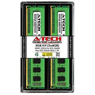 A-Tech 8GB Kit (2x4GB) RAM for Dell OptiPlex 9010, 7010, 3010, 990, 980, 790, 390 (USFF/SFF/MT/DT) | DDR3 1333 MHz DIMM PC3-10600 UDIMM Memory Upgradeの画像
