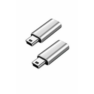 YFFSFDC USB C to ミニUSB 変換アダプタ 2個セット USB C (メス) - Mini USB(オス)アダプター USB Mの画像