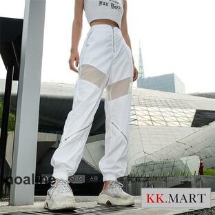 ダンス衣装 白 パンツ 韓国 ダンス 衣装 スポーツウェア ボトムス 韓国ファッション 原宿系 レディース ジム ストリート系の画像