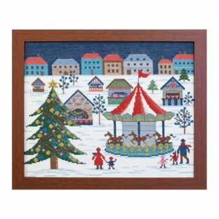 オリンパス クロス・ステッチキット オノエ・メグミ ヨーロッパの風景 四季を巡る旅 ドイツの楽しいクリスマスマーケットの画像