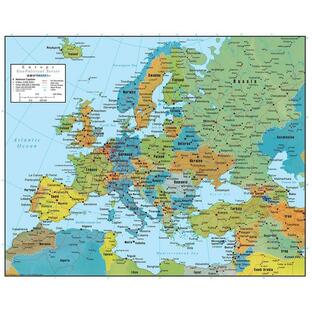 Swiftmaps ヨーロッパ壁掛け地図 地政学版 SM EUR SM Lの画像
