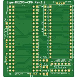 SuperMEZ80-CPM専用プリント基板の画像