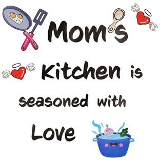 Maydahui Mom‘s Kitchen is Seasoned with Love Wall Stickers Kitch 並行輸入品の画像